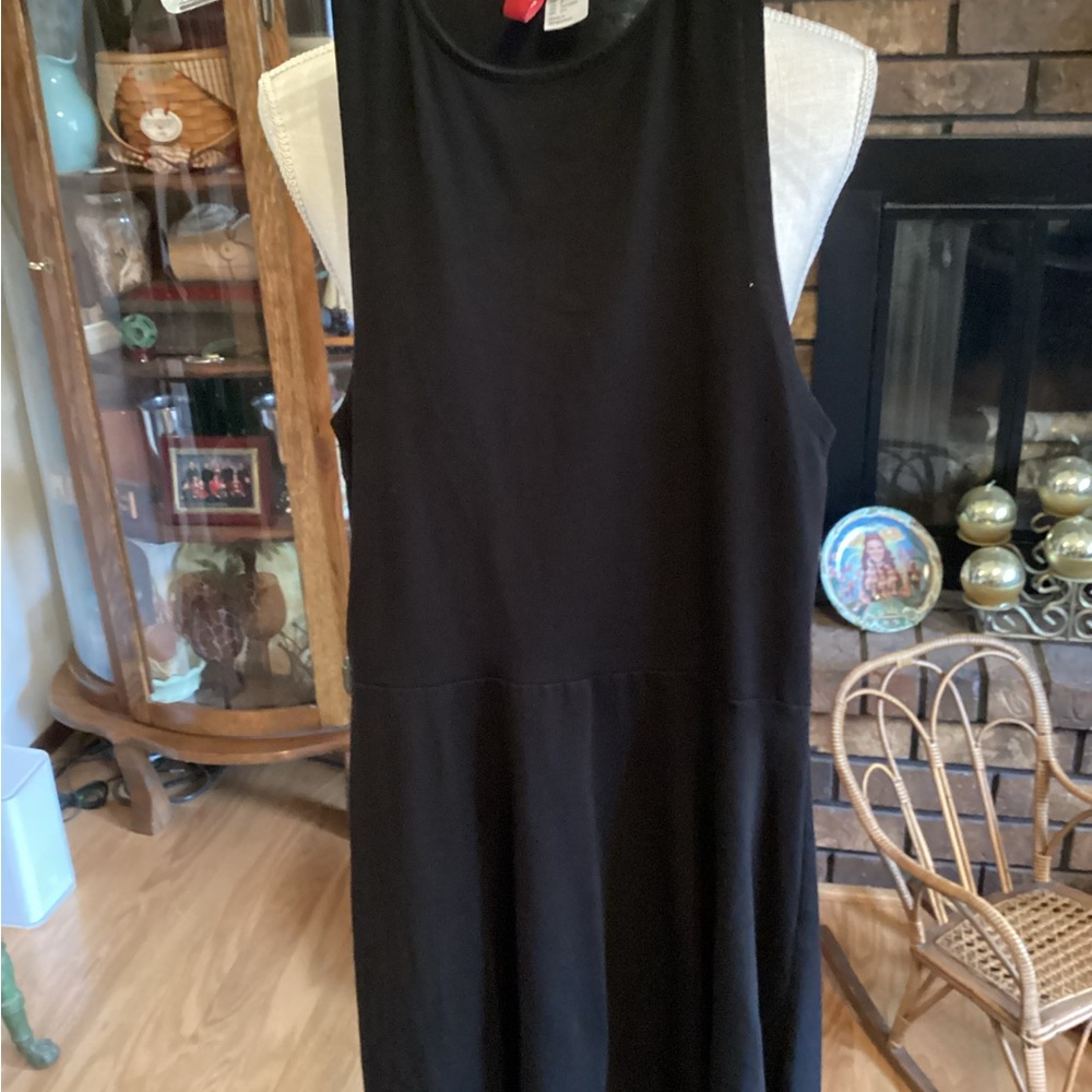 H&M Black Halter A-line Midi Dress